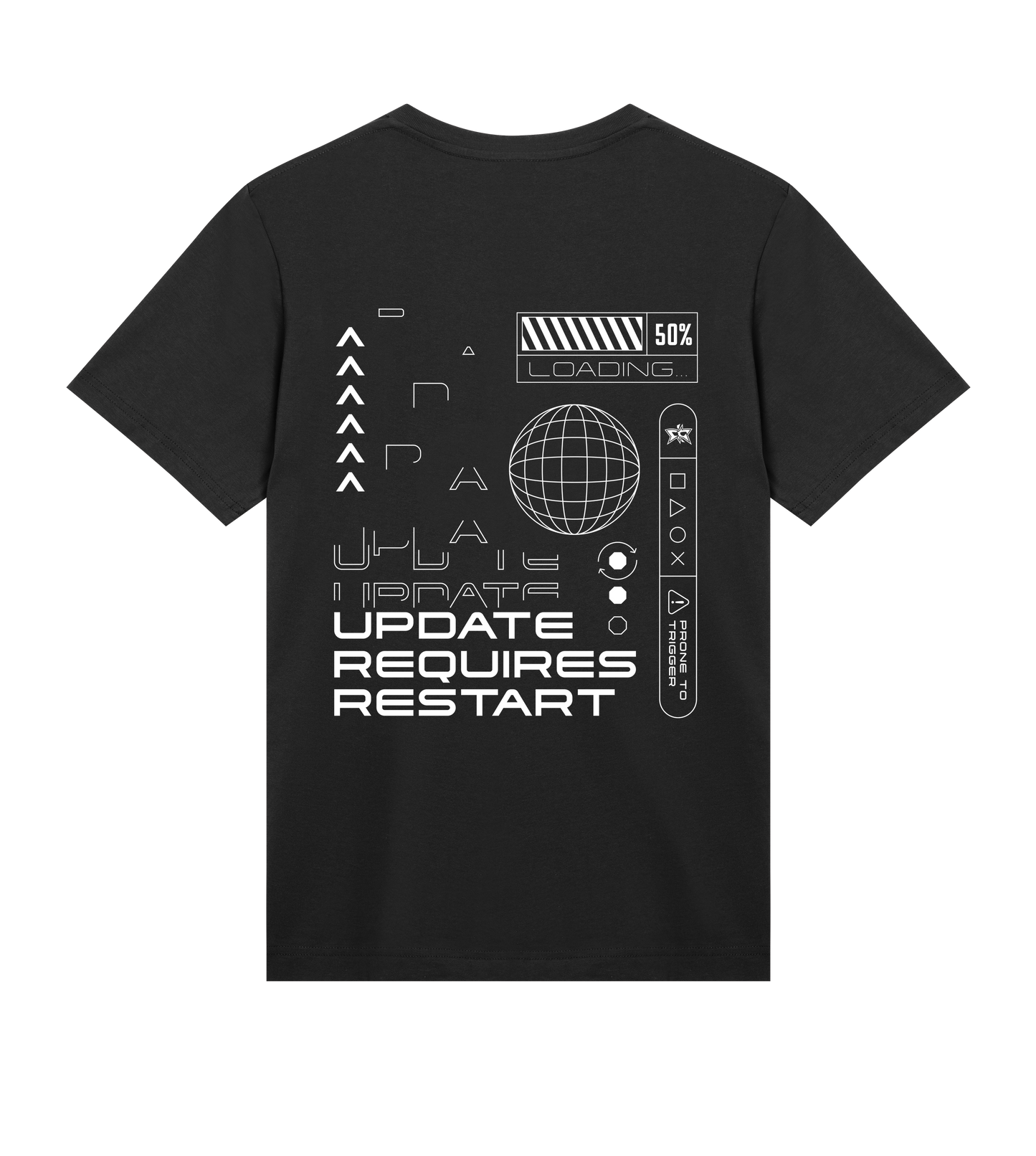 Update Requires Restart Tee - Dark Mode