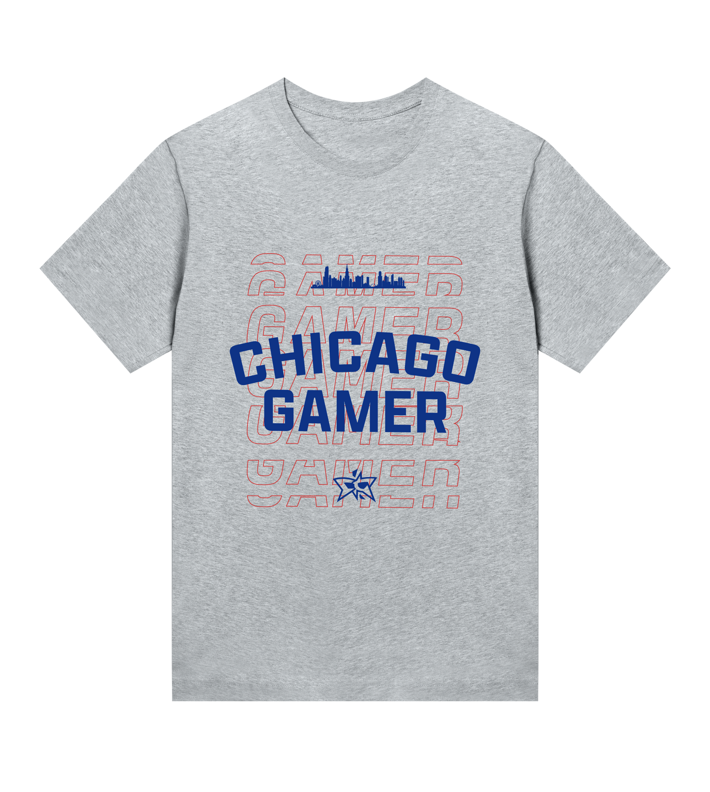 W - Chicago Gamer Skyline Tee - Blue