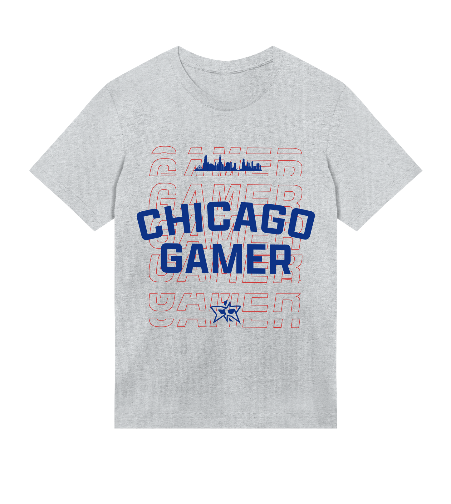 Chicago Gamer Skyline Tee - Blue