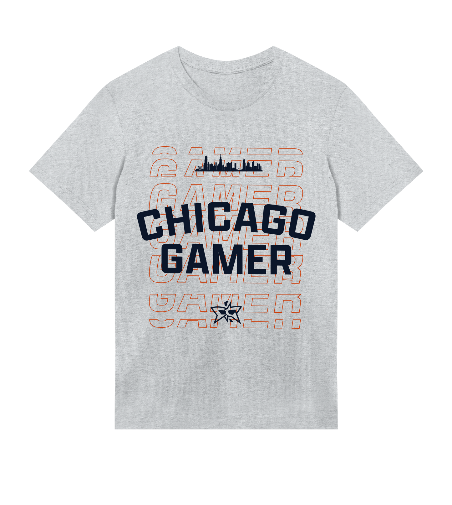 Chicago Gamer Skyline Tee - Navy