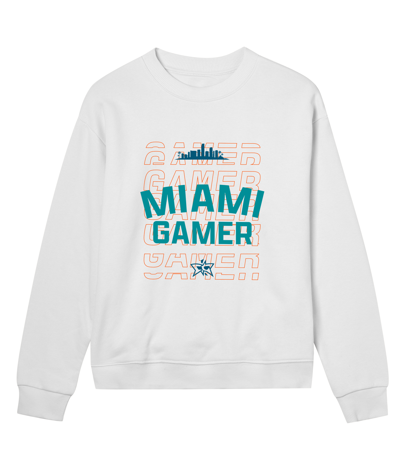 W - Miami Gamer Skyline Crew - 3 Color