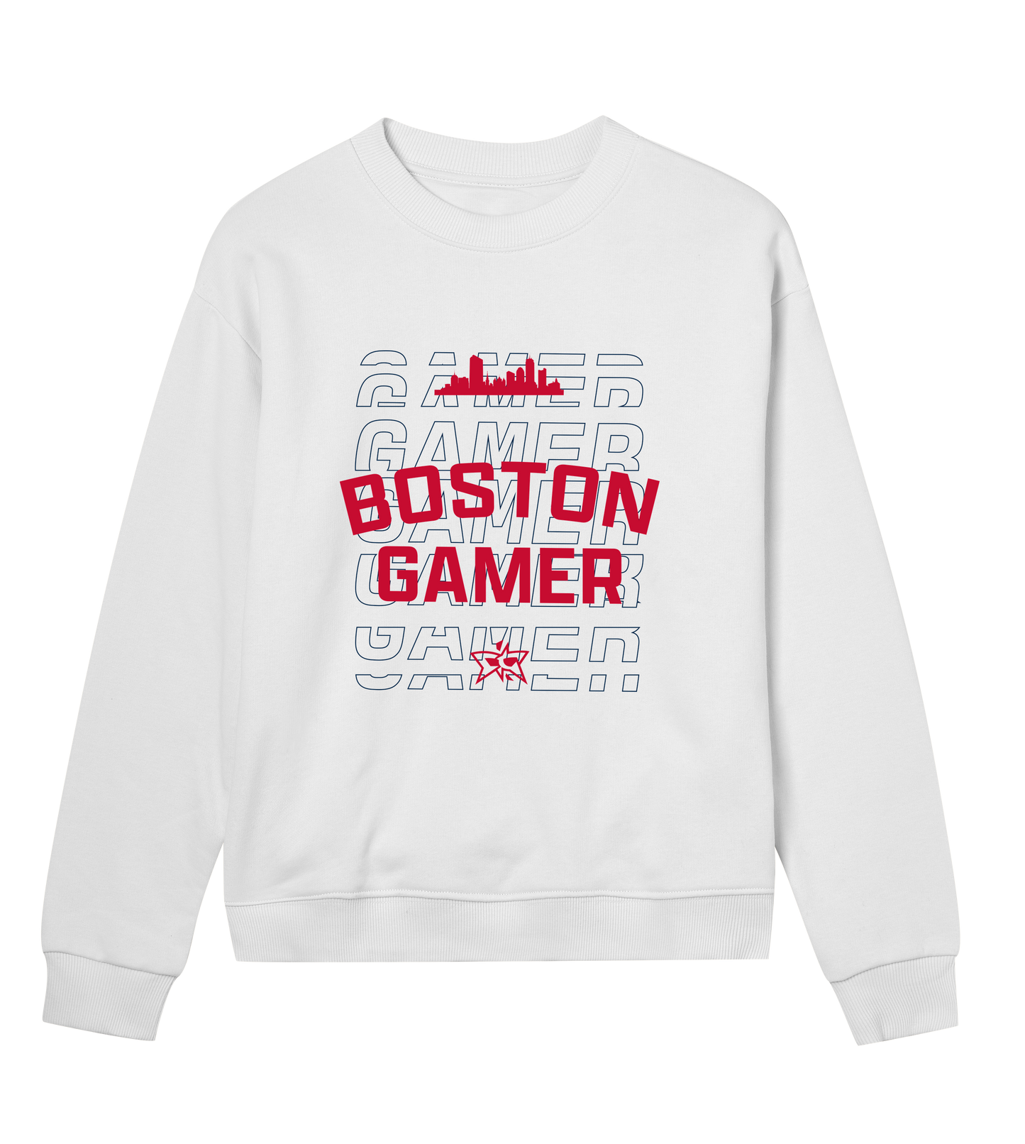 W - Boston Gamer Skyline Crew - Red