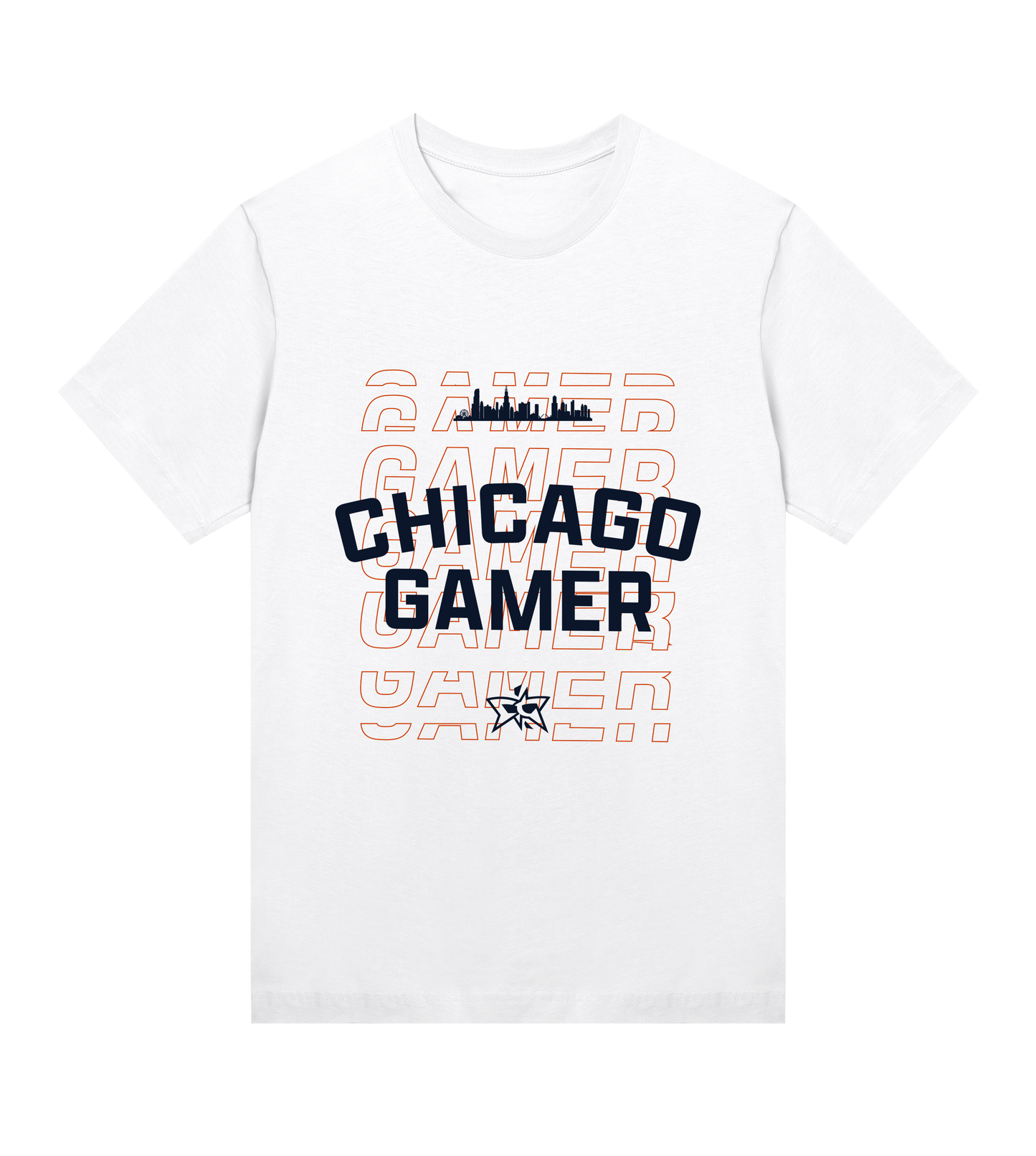 W - Chicago Gamer Skyline Tee - Navy