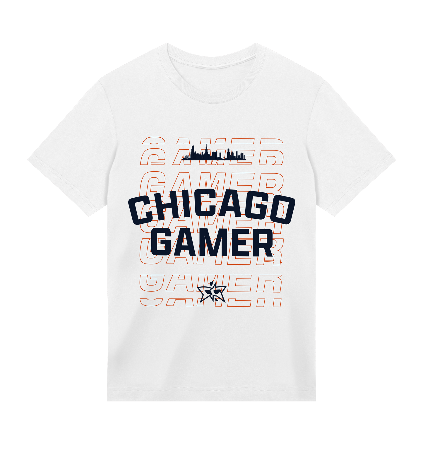 Chicago Gamer Skyline Tee - Navy