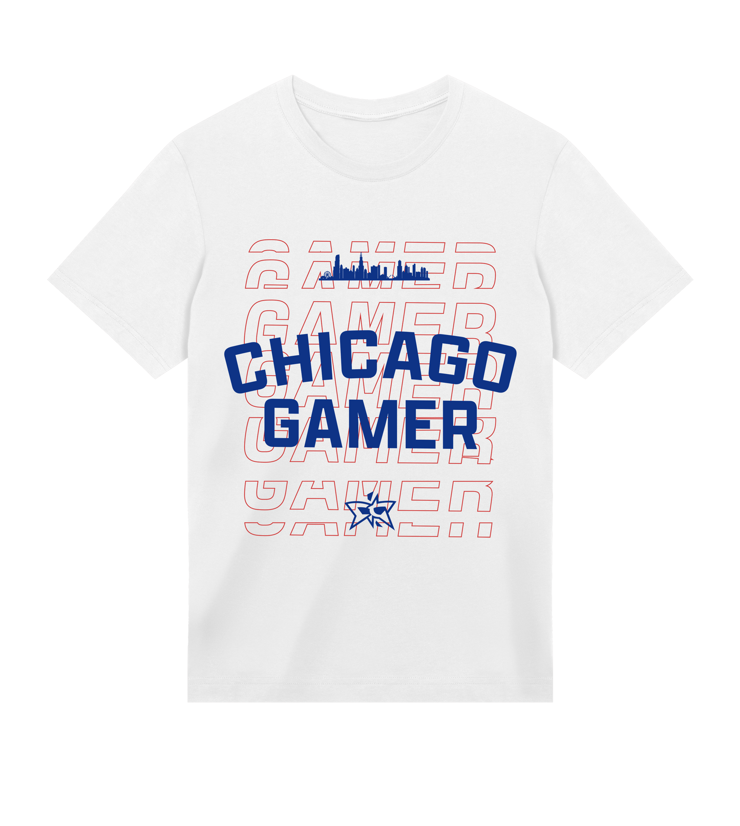 Chicago Gamer Skyline Tee - Blue