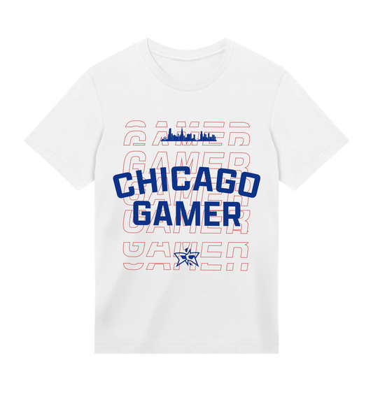 Chicago Gamer Skyline Tee - Blue